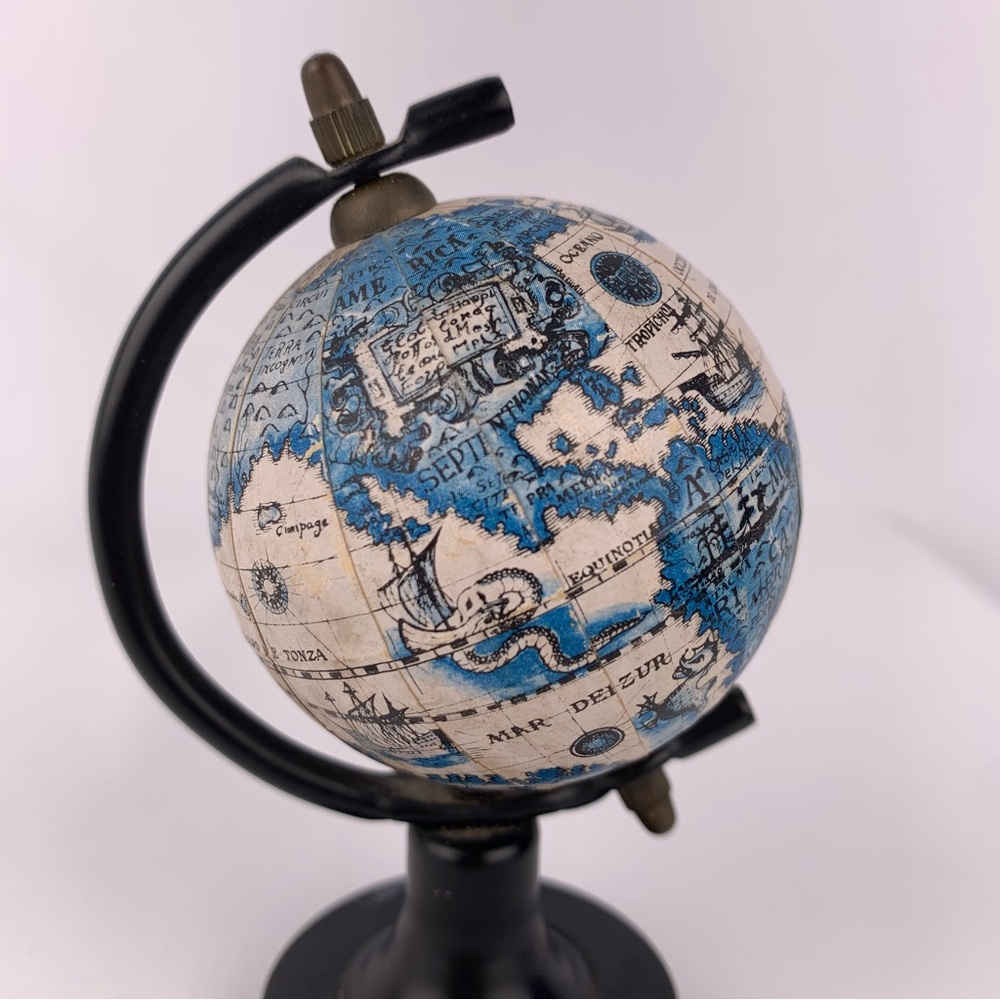 Vintage Miniature Mythical Fantasy Old World Rotating Desk Globe Home Decor